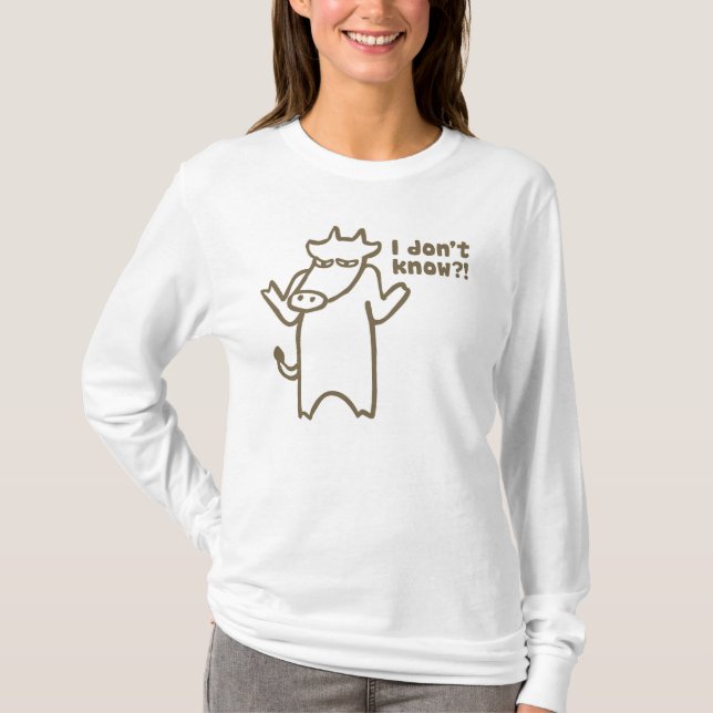 Ich kenne nicht das Shirt der Cartoon-Kuh-Frauen (Vorderseite)