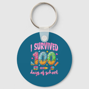 Ich Kid Groovy überlebte 100 Tage Schule Schlüsselanhänger