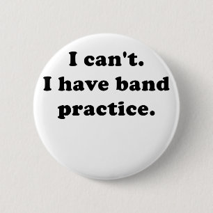 Ich kippe mich habe Band-Praxis Button