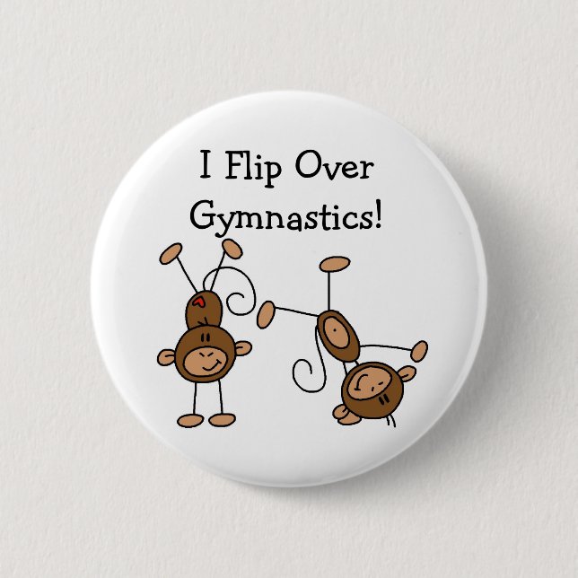 Ich kippe über die Gymnastik Button (Vorderseite)