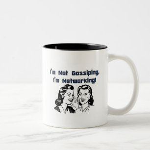 Ich klatsche nicht, ich bin Vernetzung! Zweifarbige Tasse
