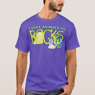 Ich klebe Tiere an Rocks Aquarium Aquarist Fish Fi T-Shirt