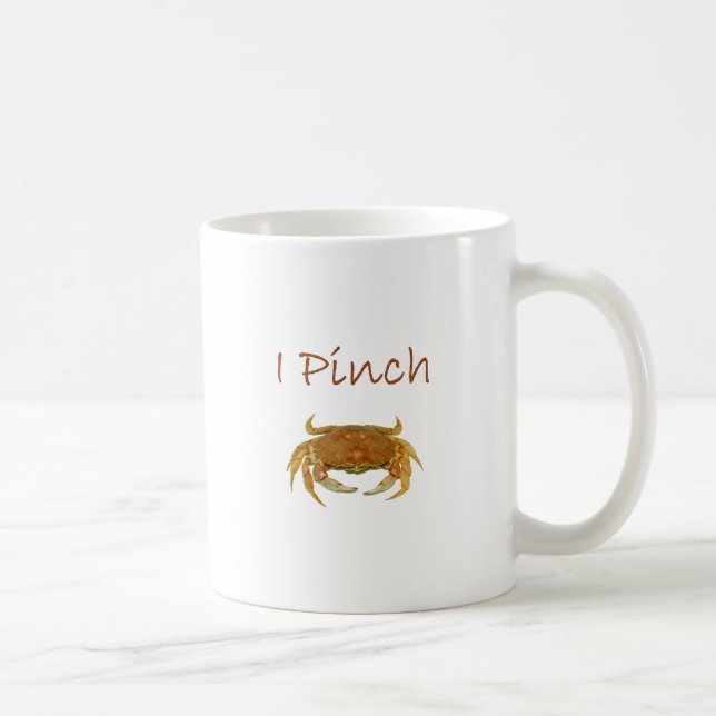 "Ich klemme" Felsen-Krabben-Logo Kaffeetasse (Rechts)