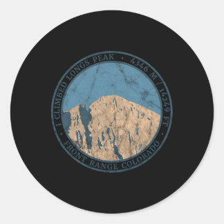 Ich kletterte auf Langgs Peak Runder Aufkleber