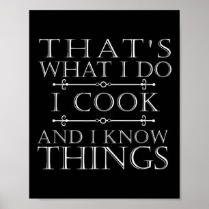 Ich koche lustige Grillen Koch Küche Kochen Gesche Poster