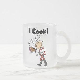 Ich koche - männlicher Koch Mattglastasse