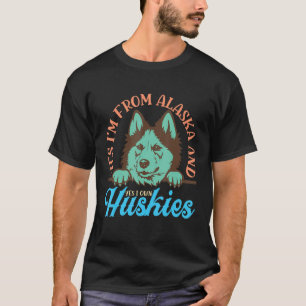 Ich komme aus Alaska Schlittenhunde Mushing Sled D T-Shirt