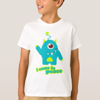 Ich komme in Frieden Alien Aqua T - Shirt