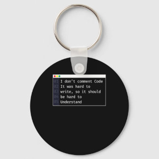 Ich kommentiere keine Code-Programmierung Schlüsselanhänger