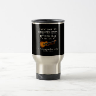 Ich könnte aussehen, als höre ich dir Gitarre Love Reisebecher