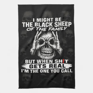 Ich könnte das schwarze Schaf der Familie sein Geschirrtuch