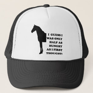 Ich könnte einen Pferdewitz-Ball-Cap-Hut essen Truckerkappe