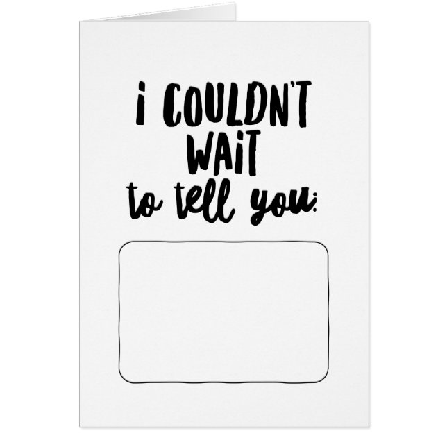Ich konnte es nicht abwarten, dir zu sagen.. (Vorne)