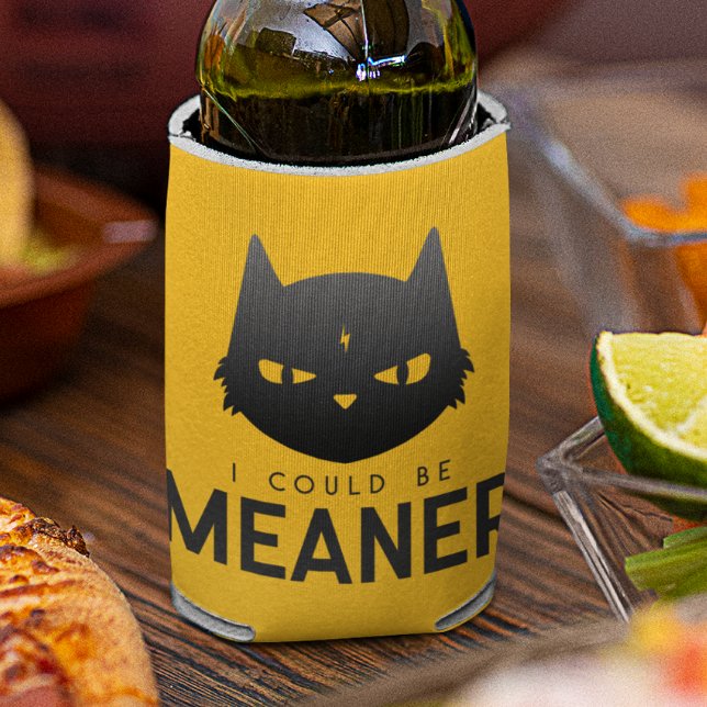 Ich könnte Gemeiner sein | Moody Cat Beverage Cool Dosenkühler (Von Creator hochgeladen)
