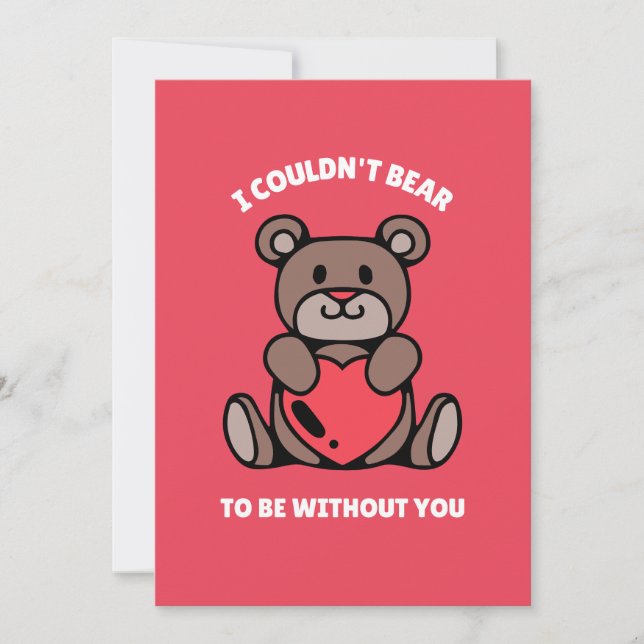 Ich konnte nicht ohne Ihre Karte sein (Vorderseite)