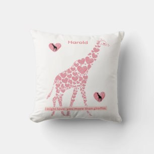 Ich könnte Sie mehr als Giraffen Design 2 Thro Lie Kissen