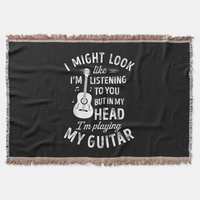 Ich könnte so aussehen, als höre ich dir Funny Gui Decke (Vorderseite)