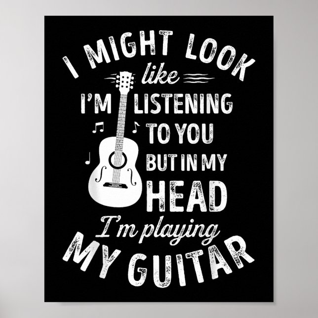 Ich könnte so aussehen, als höre ich dir Funny Gui Poster (Vorne)