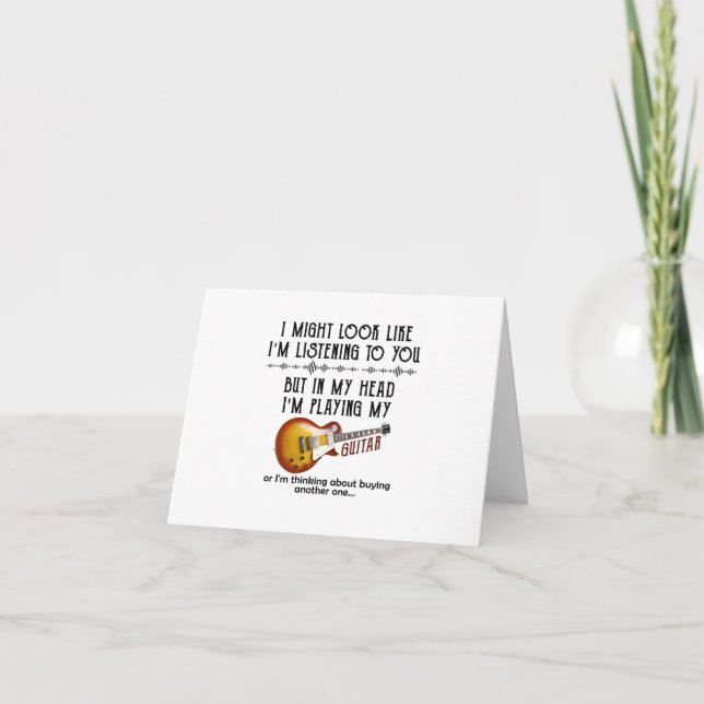 Ich könnte so aussehen, als höre ich dir Gitarre s Karte (Vorderseite)