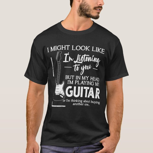 Ich könnte so aussehen, als höre ich dir Musik T-Shirt (Vorderseite)