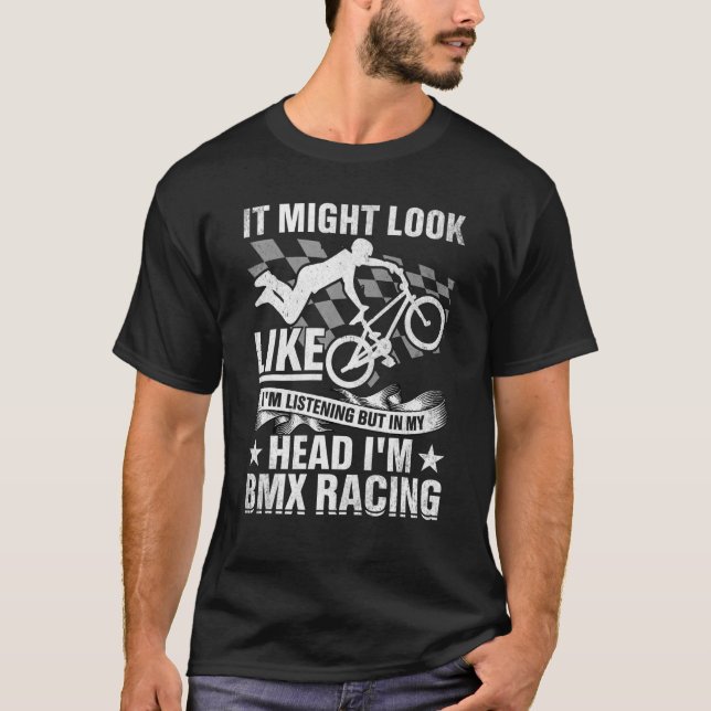 Ich könnte so aussehen, als höre ich Freestyle BMX T-Shirt (Vorderseite)