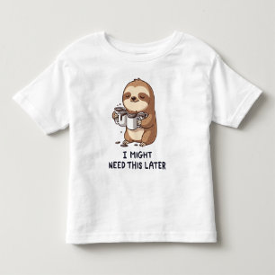 Ich könnte später Kaffee brauchen - Lazy Sloth Spa Kleinkind T-shirt