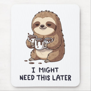 Ich könnte später Kaffee brauchen - Lazy Sloth Spa Mousepad