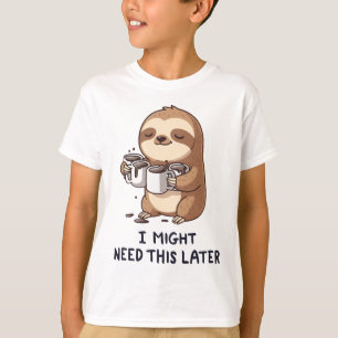 Ich könnte später Kaffee brauchen - Lazy Sloth Spa T-Shirt