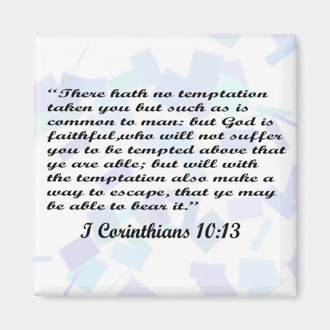 Ich korinthians 10:13 Magnet (Vorne)
