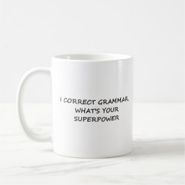 Ich korrigiere Grammar | Funny English Teacher Kaffeetasse