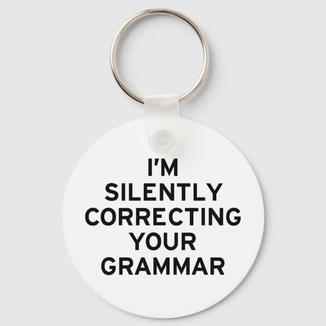 Ich korrigiere Grammatik Schlüsselanhänger (Vorderseite)