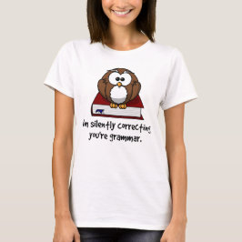 Ich korrigiere stillschweigend dein graumartiges W T-Shirt