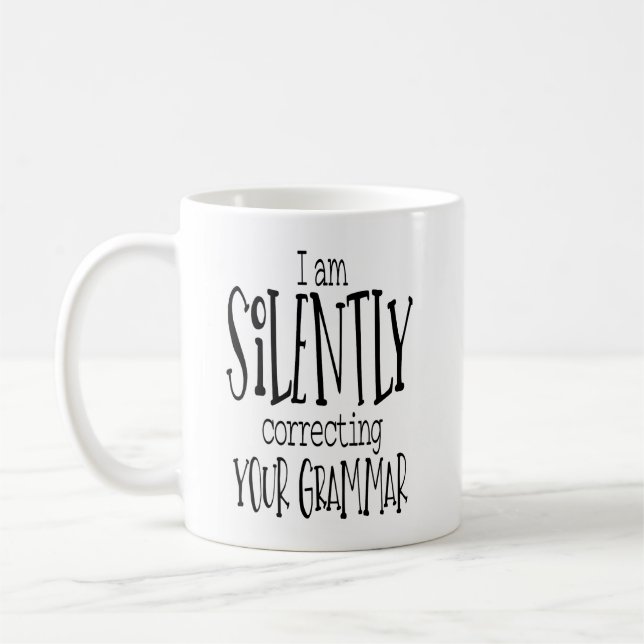 Ich korrigiere stillschweigend Ihre Grammatik - Ka Kaffeetasse (Links)