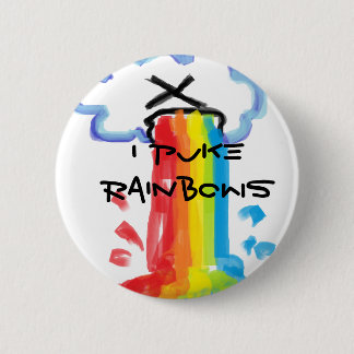 Ich kotze Regenbogen-Button Button