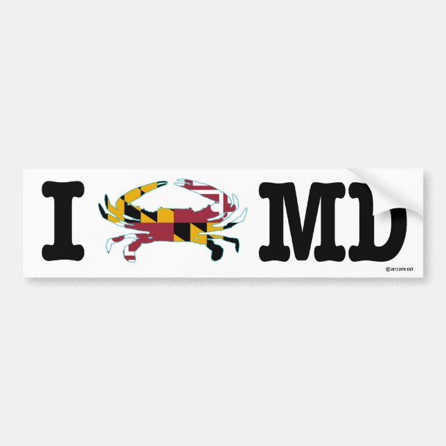 Ich kratze Maryland-Autoaufkleber Autoaufkleber (Vorne)
