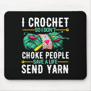 Ich kreuze also nicht Leute kröpfen Häkchen Chroc Mousepad