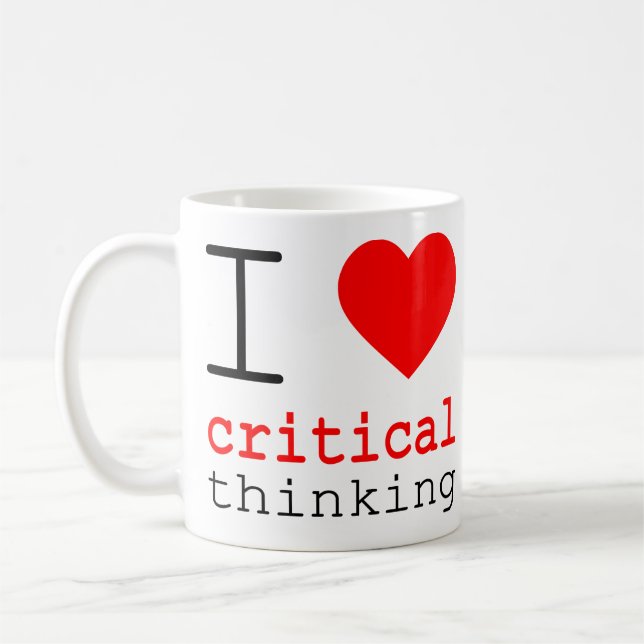 Ich ❤️ Kritisches Denken v2 Kaffeetasse (Links)