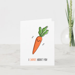 Ich kummere mich um dich Karotten Valentinstag lus Karte