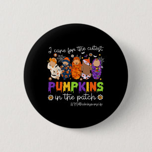 Ich kümmere mich um die Niedlichsten Kürbismütter Button