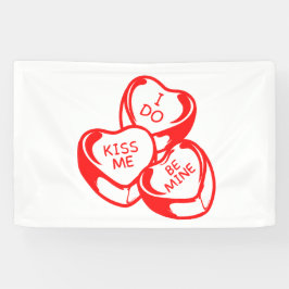 Ich küss mich bin mein Valentinstag 2,5x4 Vinyl Banner