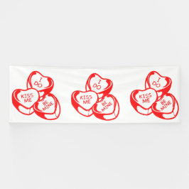 Ich küss mich bin mein Valentinstag 4 x 12 Vinyl Banner