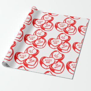 Ich küsse mich, mein Valentinstag zu sein Geschenkpapier