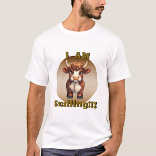 Ich lächle Highland Cow T-Shirt