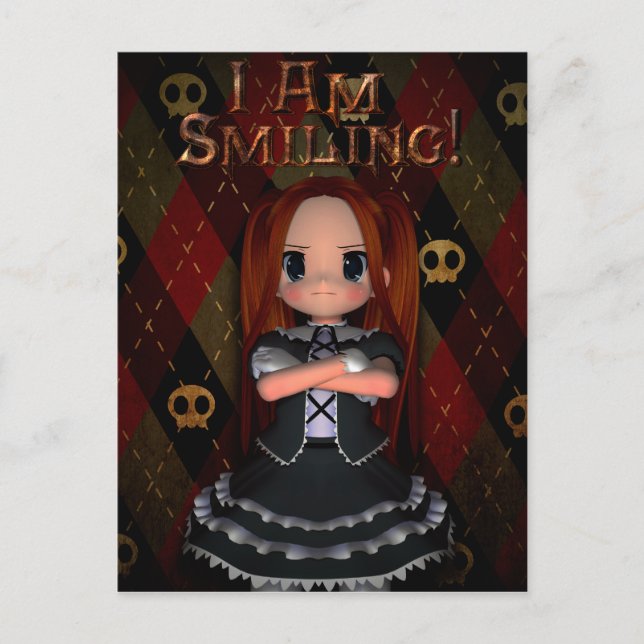 Ich lächle postkarte (Vorderseite)