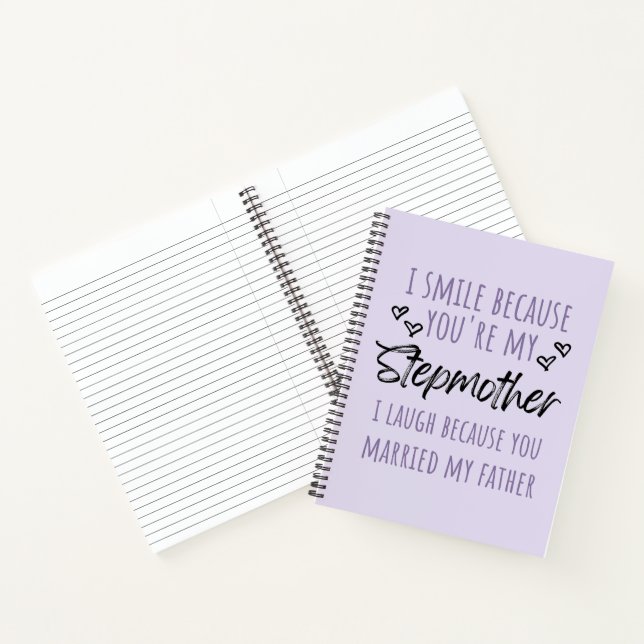 Ich lächle, weil du meine Stepmutter bist Notizbuch (Innenseite)