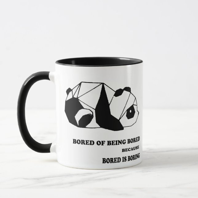 „Ich langweile mich, gelangweilt zu sein“-Tasse –  Tasse (Links)