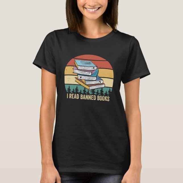 Ich las "Banned Book Retro" Vintag T-Shirt (Vorderseite)