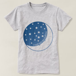 Ich las hinter meinem Bedtime Stylized grafischen T-Shirt