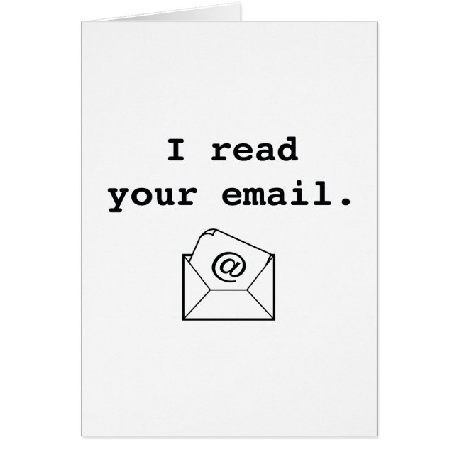 Ich las Ihre E-Mail (Vorne)