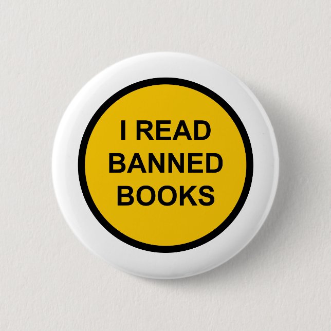 Ich las verbotene Bücher Button (Vorderseite)